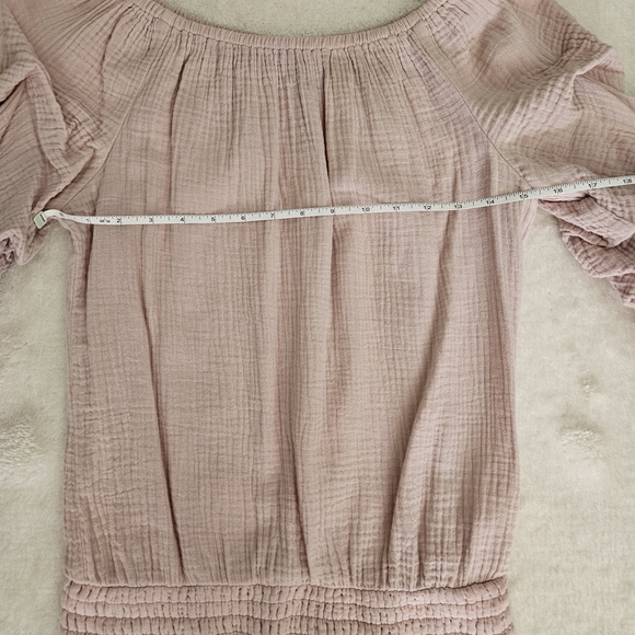 Pink Ruffle Top Coco Bianco Size S Feminine Bohemian Cottagecore Pastel Coquette - Picture 3 of 8